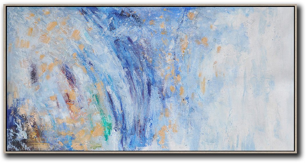 Panoramic Abstract Oil Painting on canvas, free shipping worldwide modern canvas prints